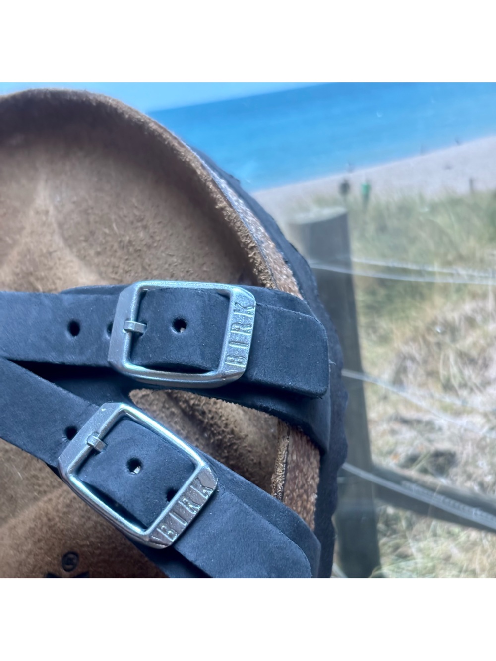 Birkenstock 💅🌴 Kumba Black Leather Adjustable Strap Sandals 9 9.5 40 NEW - Picture 7 of 9